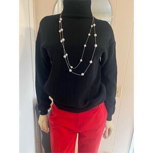 Vintage Niko's Handloomed Collectible Women's Black Turtleneck Sweater Size Smal